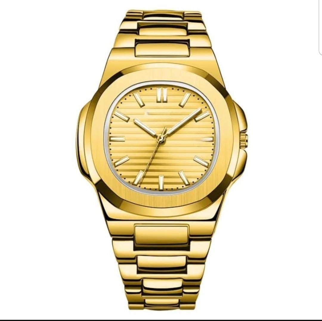 Mens Branded Watch Black Dial - Stainless Steel