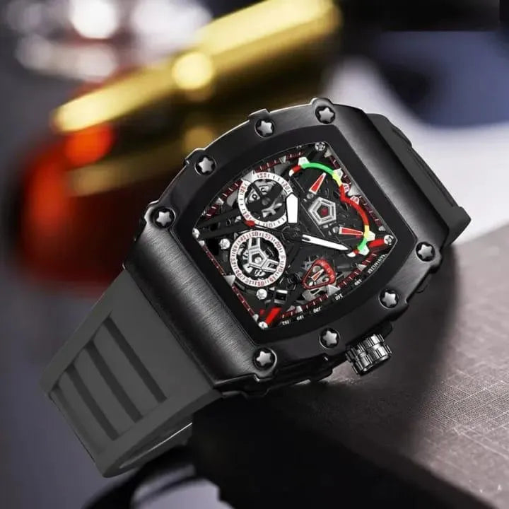 Men's Movement: Quartz, Water Resistance, Chronograph Date, Pull And Push Crown, Pin Buckle Watc