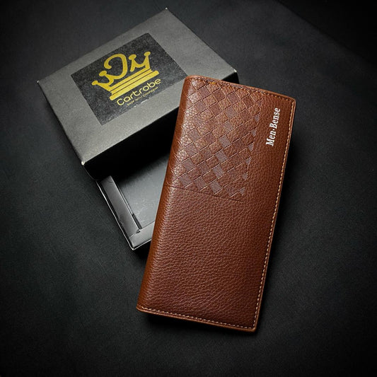 Unisex PU Leather Long Wallet with 6 Card Holder Pockets - 1 Pc
