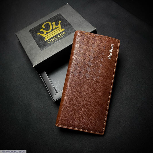 Unisex PU Leather Long Wallet with 6 Card Holder Pockets - 1 Pc