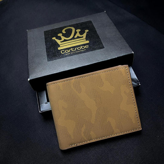 Unisex PU Leather Bi-Fold Wallet with 6 Card Slots & Zipper Pocket