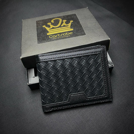 Men's PU Leather Wallet with 6 Card Holder Pockets and Zipper Compartment - 1 Pc