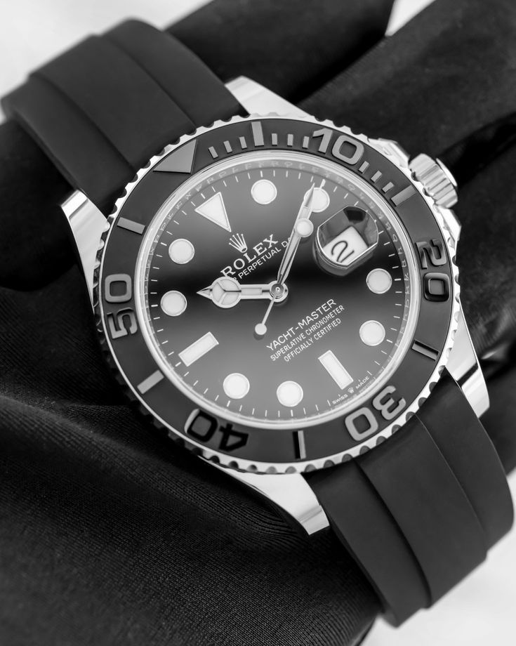 Rolix Men’s Formal Black With Golden , Silver Dail Watch