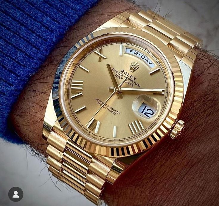 Rolex Day-Date 40 Presidential 228238 Fluted Bezel golden Dial