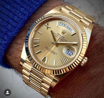 Rolex Day-Date 40 Presidential 228238 Fluted Bezel golden Dial